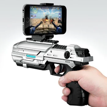 

Children Creative Mobile Phone Smart Bluetooth AR Game Gun Toy Outdoor Creative Toys Gun Kids Christmas Gift free shipping