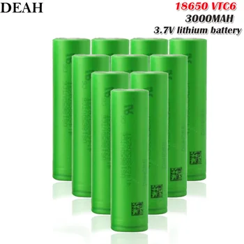 

VTC6 3.7V 3000mAh Li-ion Battery 18650 US18650 VTC6 30A Discharge for Tools e-cigarette flashligh Model airplane batteries