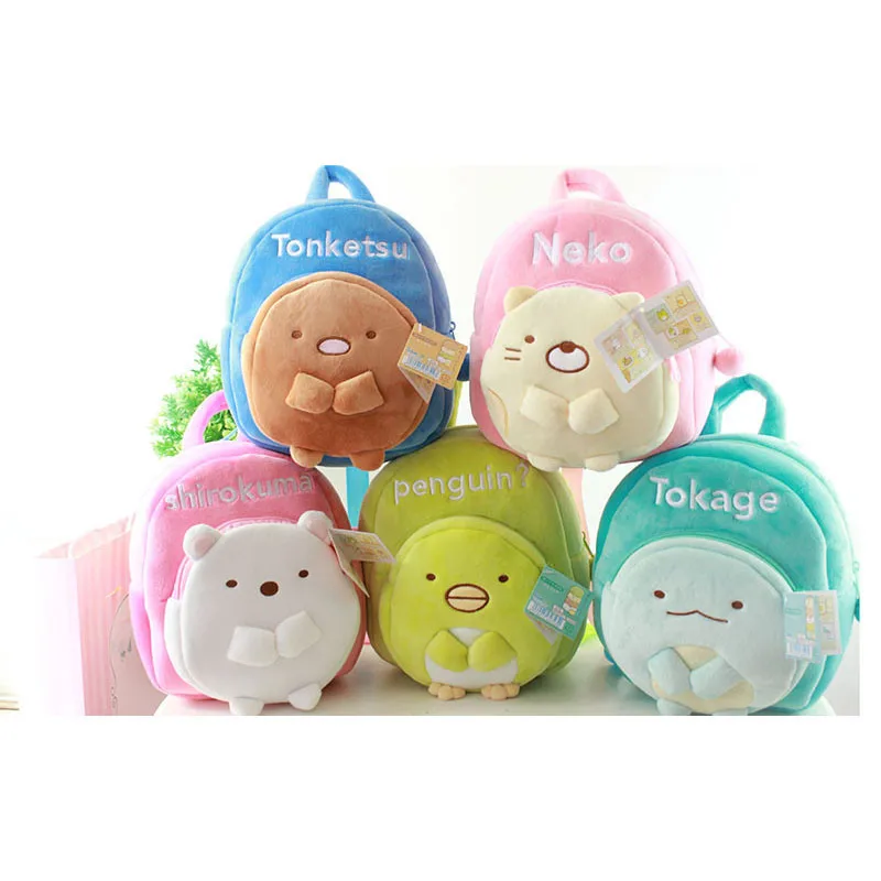Аниме Sumikko Gurashi Neko Shirokuma Tokage Tonketsu Пингвин кошка плюшевый рюкзак игрушки San-X Corner био