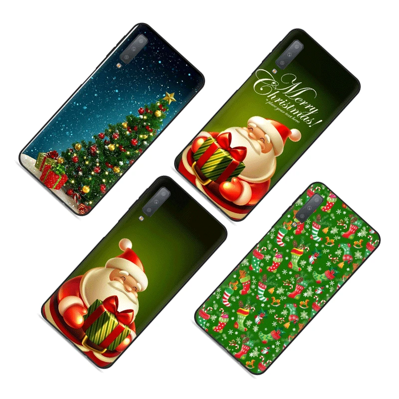 Счастливый год Счастливого Рождества Мягкий силиконовый чехол для телефона для samsung GaLaxy A3 A5 A6 A7 A8 A9 A10 A30 A40 A50 A70 J6