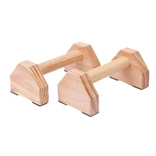 2 pçs de madeira push up suporte de fitness ginásio treinamento rack handstand barra paralela para belo suave não-deslizamento yoga treinamento de ginástica