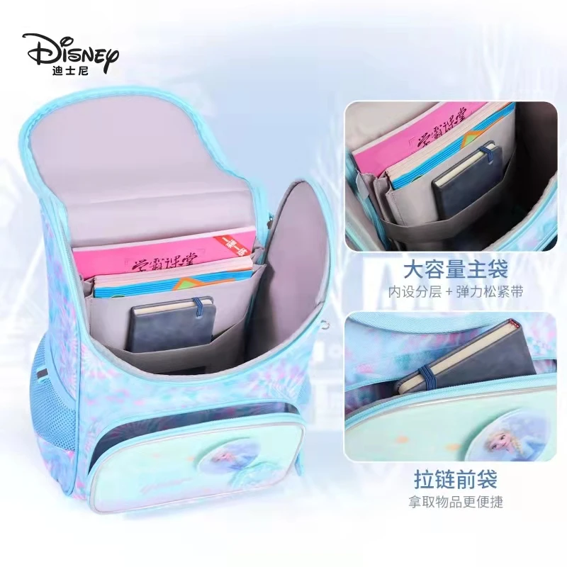 2022 Disney Frozen School Bags For Girl Elsa Anna Primary Student Shoulder Orthopedic Backpack Large Capacity Grade 1-5 Mochilar