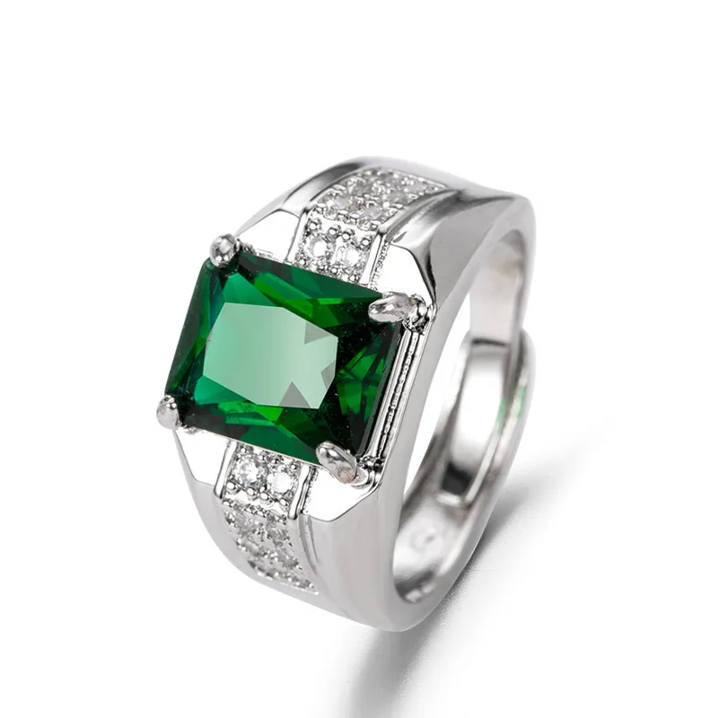 HuiSept Men Ring 925 Silver Jewelry Fashion Emerald Sapphire Zircon Gemstones Finger Rings For Wedding Engagement Accessories silver ring wedding rings silver rings gemstone ring emerald gemstone ring natural stone ring