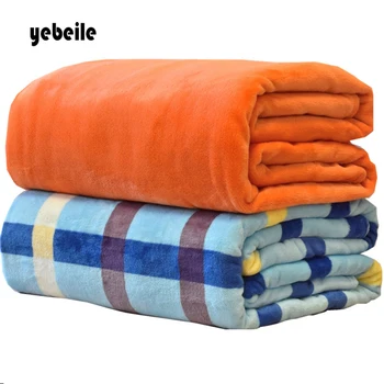 

Yebeile Super Soft warm Bedding Velvet Plush Throw Blanket London style Blanket on Bed fabric Air Condition Sleep Cover bedding