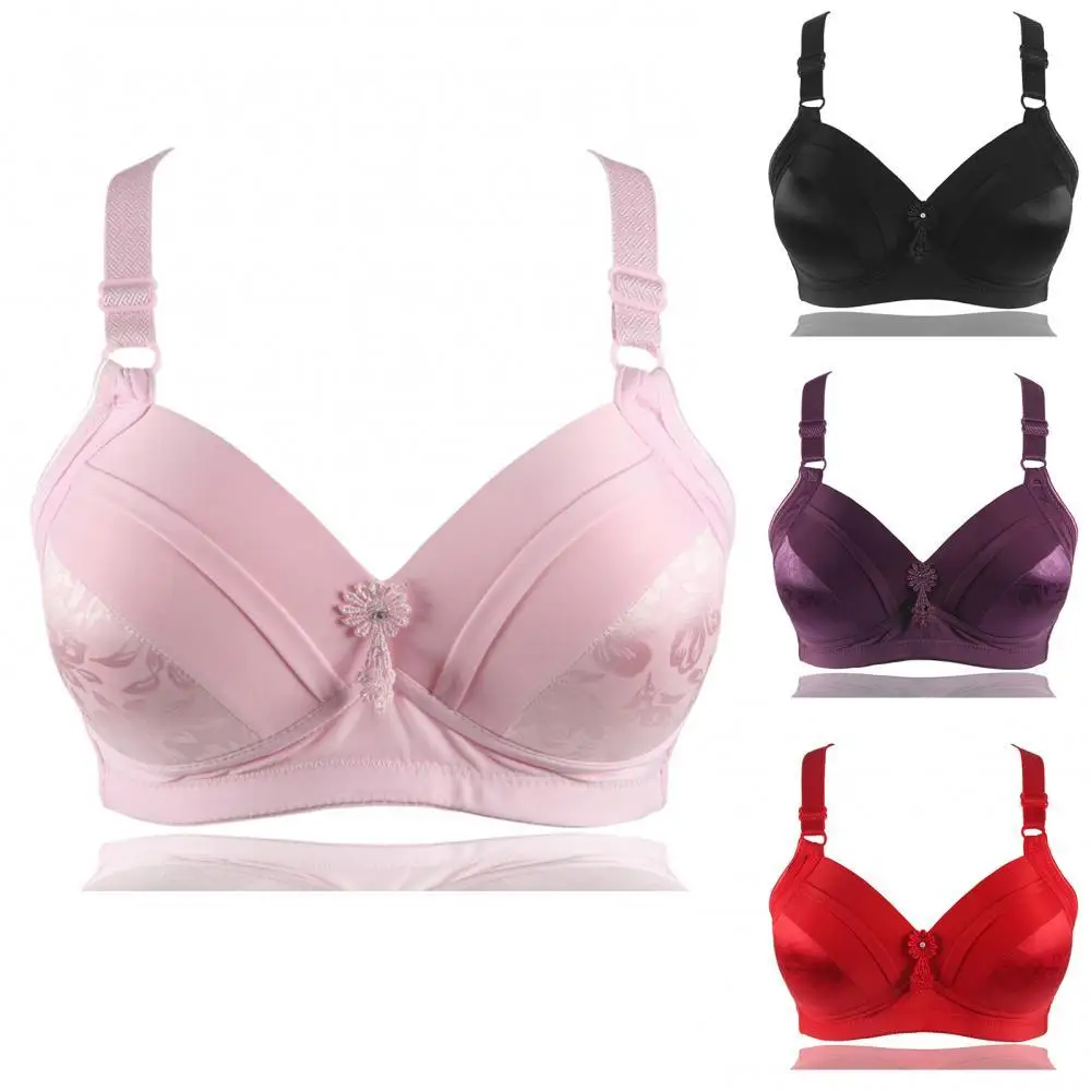 

Women's Bra Top Sexy Wireless Floral Print Underwear Push Up Breathable Cotton Bra Bralette Adjustable Large size Seamless Bras