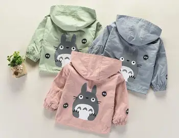 

2020 Spring autumn Baby girl clothes Totoro boys jacket Hooded baby coat cartoon Children coat Toddler 6M-4T bebes kids clothing
