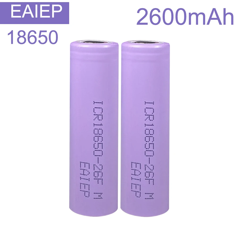 2-16 шт EAIEP 18650 3,7 v 2600mah 18650 литиевая аккумуляторная батарея для фонариков - Цвет: 2PCS 18650 Battery