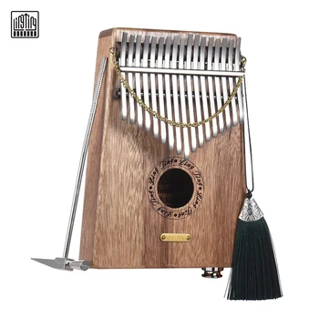 

LINGTING K17SEQ 17-key Thumb Piano Kalimba Mbira Swartizia Spp Solid Wood Built-in Pickup with Music Book Stickers Tuning Hammer