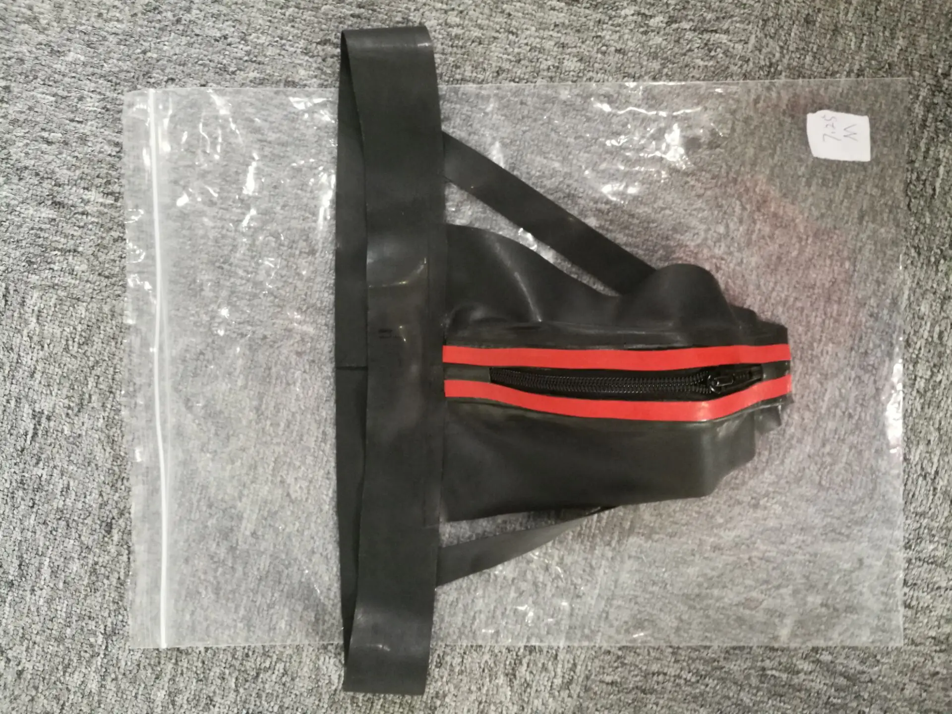 !!! Men's Sexy Boxer Briefs Latex Rubber Black Shorts Zip Striped