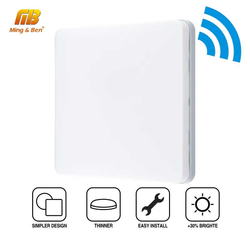 Квадратный светодиодный светильник 48 Вт 85 265 в потолочный wifi управление RGB белый