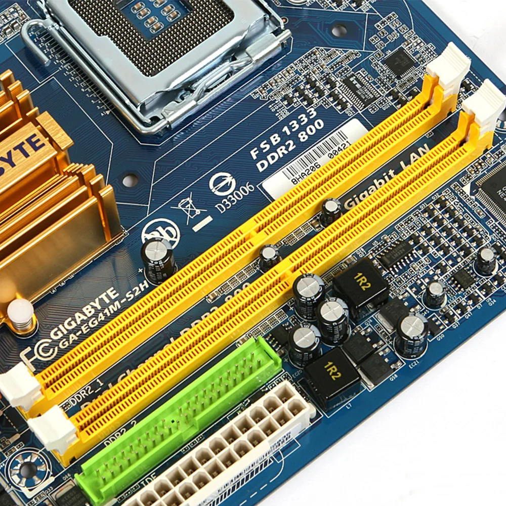 Оригинальная б/у настольная Материнская плата Gigabyte GA-EG41M-S2H G41 LGA 775 Core 2 Экстремальный/Core 2 Quad/Core 2 Duo DDR2 Micro ATX