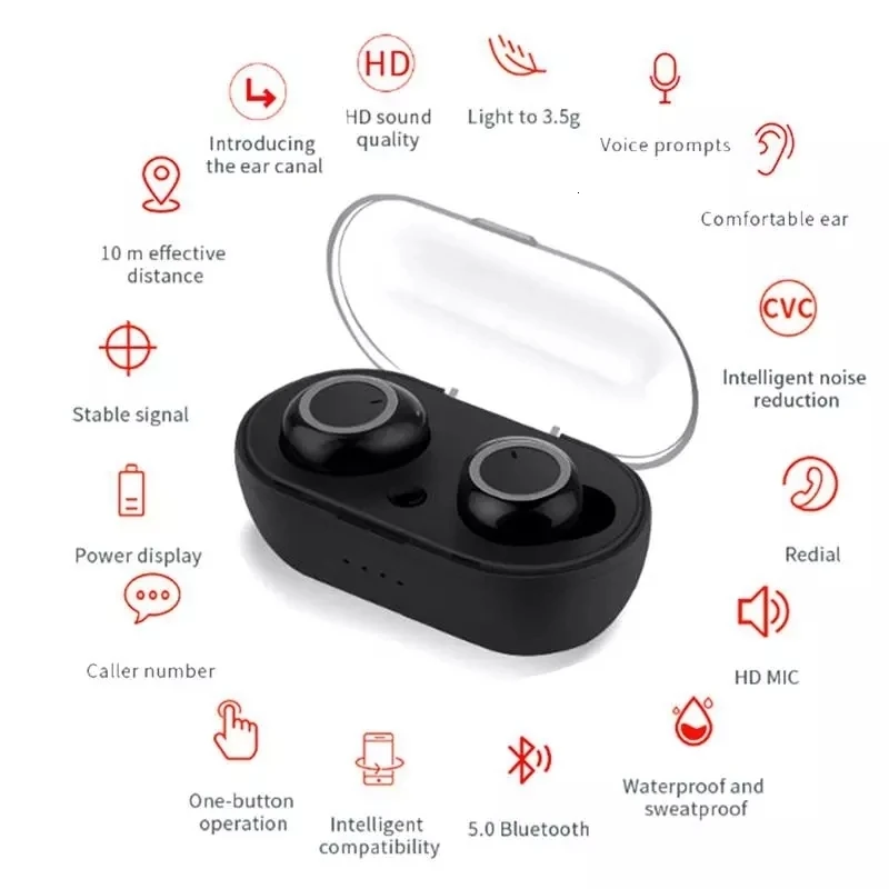 Ubeamer TWS 5,0, Bluetooth наушники, беспроводные наушники для телефона, с шумоподавлением, игровая гарнитура для Honor, xiaomi, Прямая поставка