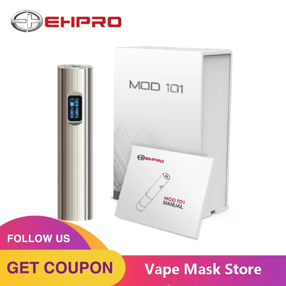 Online 50W Ehpro 101 TC Mod con salida máxima de 50W admite modo TC PC y 0,49 pulgadas pantalla OLED cigarrillo electrónico Vape Starter Original