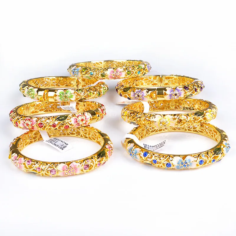 Красивый Пекин cloisonne браслет новые полые кристаллы