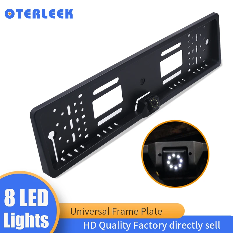European License Plate Frame Rear View Camera Auto Car Reverse Backup