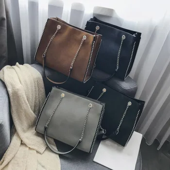 

Chain shoulder bag Famous designer rivet diagonal package Women's luxury shoulder diagonal package bags for women 2019