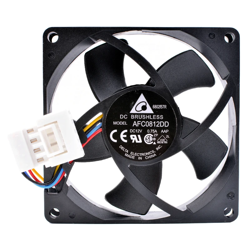 Delta Electronics AFC0812DD AAP/Сервер охлаждающий вентилятор DC 12V 0.75A 80x80x20 мм 4