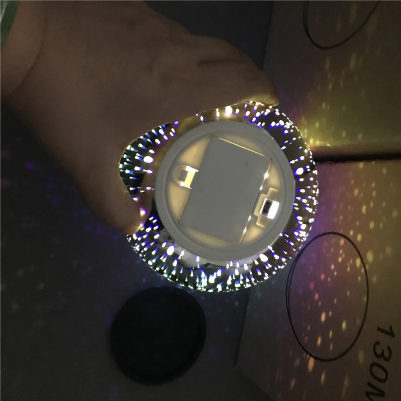 ZISIZ стеклянный светодиодный 3D Звездное небо лампа Гипсофилы 3D пентаграмма ночной Светильник Гостиная батарея спальня атмосфера лампа украшение