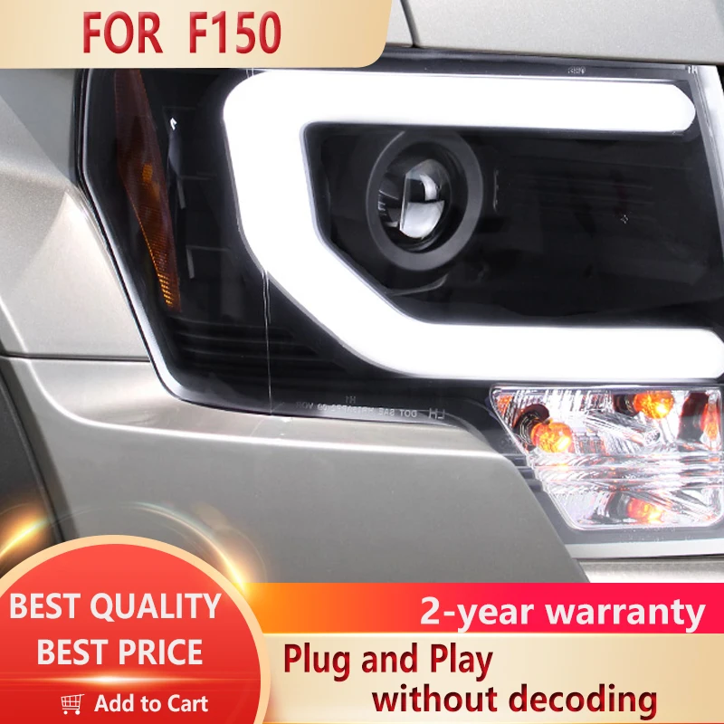 

Car Styling For Ford Raptor F150 LED HID Headlights Head Lamp 2008-2014 Bi-Xenon Lens Low Beam Car Accessories
