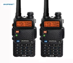 Baofeng – walkie talkie Portable Ptt Uv5r Uv 5r, avec casque, radio Cb, Communication Hf, émetteur récepteur Portable bidirectionnel, 2 pièces 