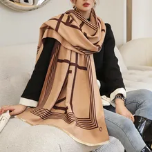 

Winter Cashmere Scarf Women Warm Pashmina Foulard Lady Luxury Scarves Thick Soft Bufanda Female Fashion for Ladies Shawls Wraps