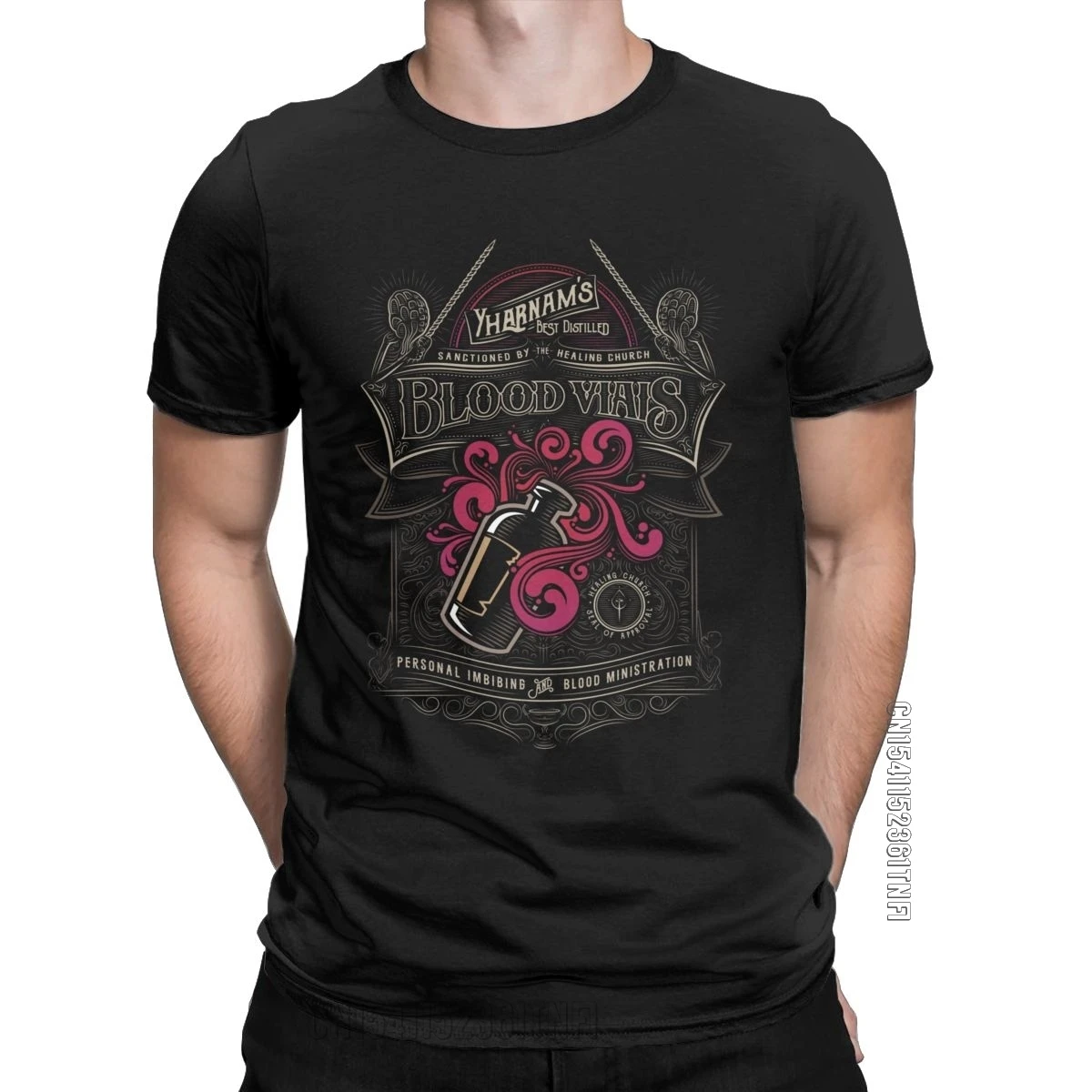 Yharvietnam'S Blood Fiale T-Shirt Uomo Dark Souls Leisure 100% T-Shirt In Cotone Girocollo Magliette Classiche Top Firmati