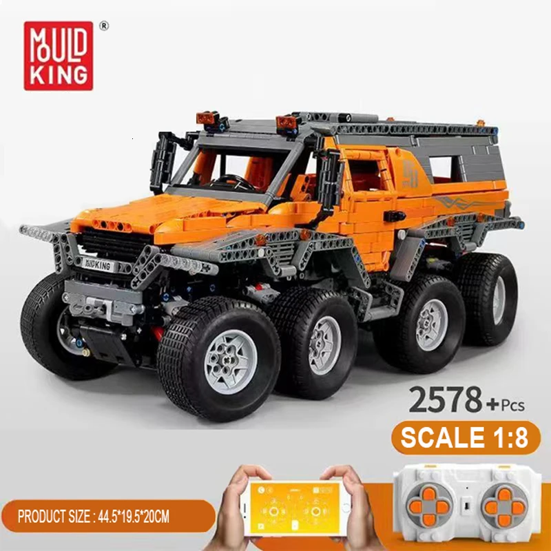 

Mould King RC Blocks 13088 Avtoros Shaman 8x8 Compatible Lepinblocks 23011Technic MOC-5630 Building Bricks Educational Toys Gift