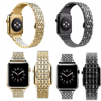 

Rhinestone Diamond wristBands Stainless Steel Bracelet for Apple Watch Bands straps 38mm 42mm 40mm 44mm series 5/4/3/2/1