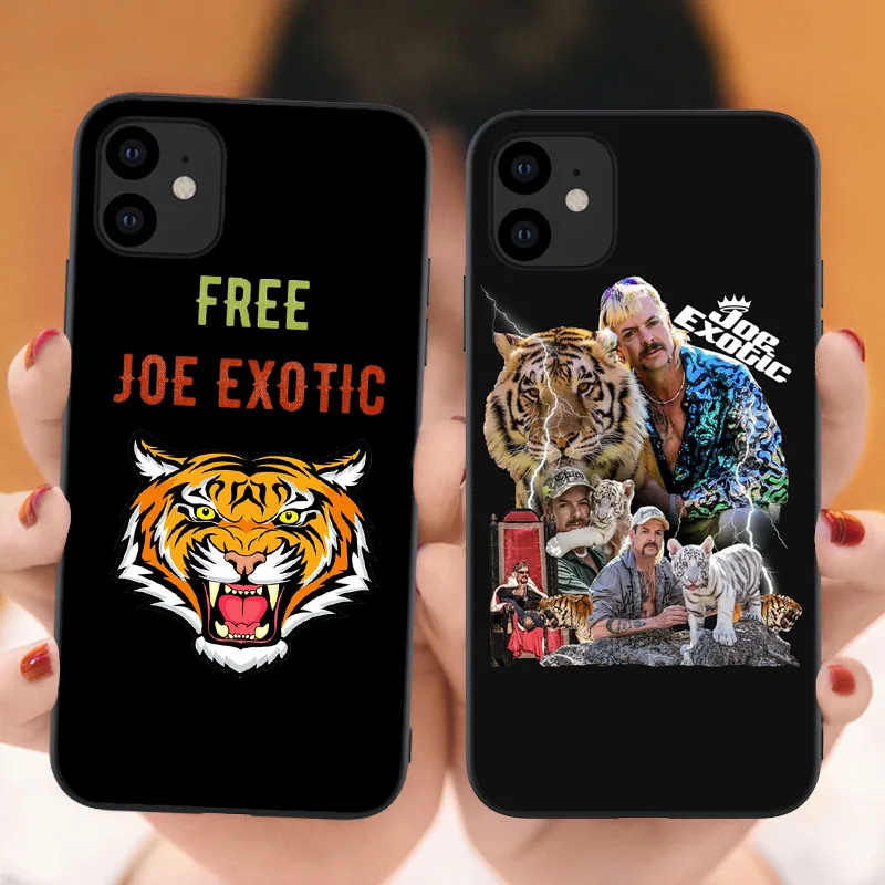 

Joe Exotic Black Soft tpu Phone Case for iPhone 11 SE 5 5S 6 6s 7 8 Plus X XS MAX XR 11Pro Max Cartoon Tiger King Silicone Cover