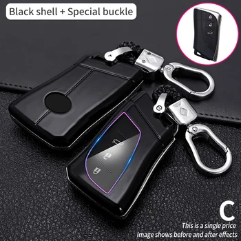 Carbon Fiber Car Smart Key Cover Case Fob For Lexus UX200 UX250h ES200 ES300h ES350 US200 US260h Protect Shell Accessories