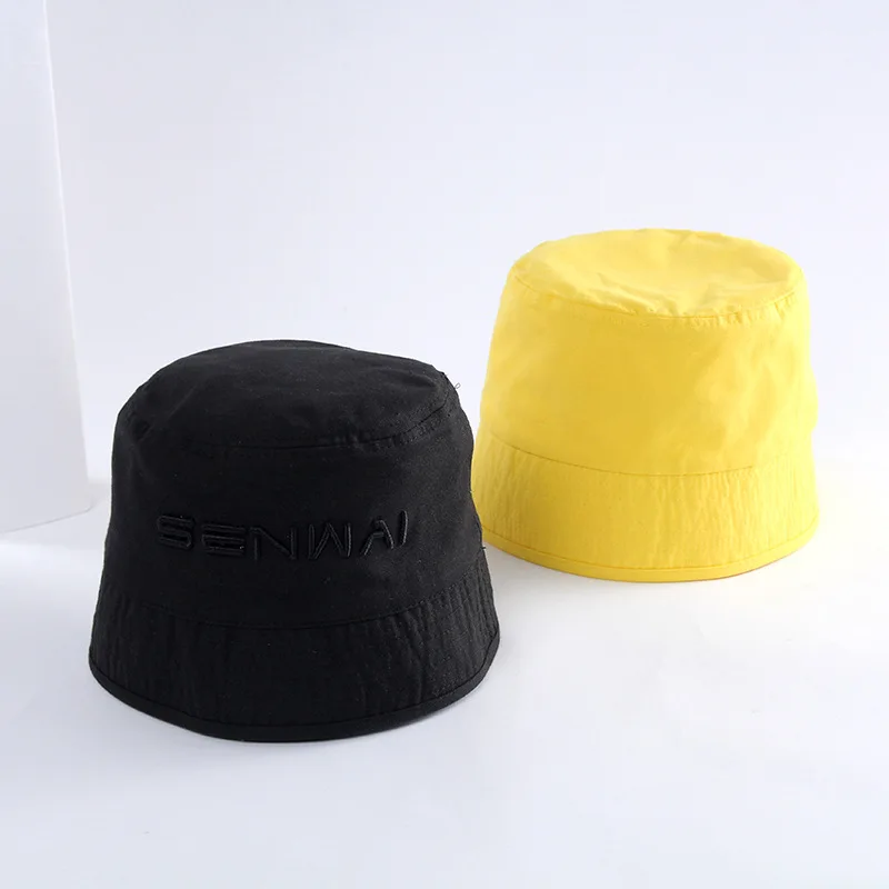 

Multi color Female summer fisherman hats Korean version fashion popular letters loge cotton hat male hip hop couple sunshade hat