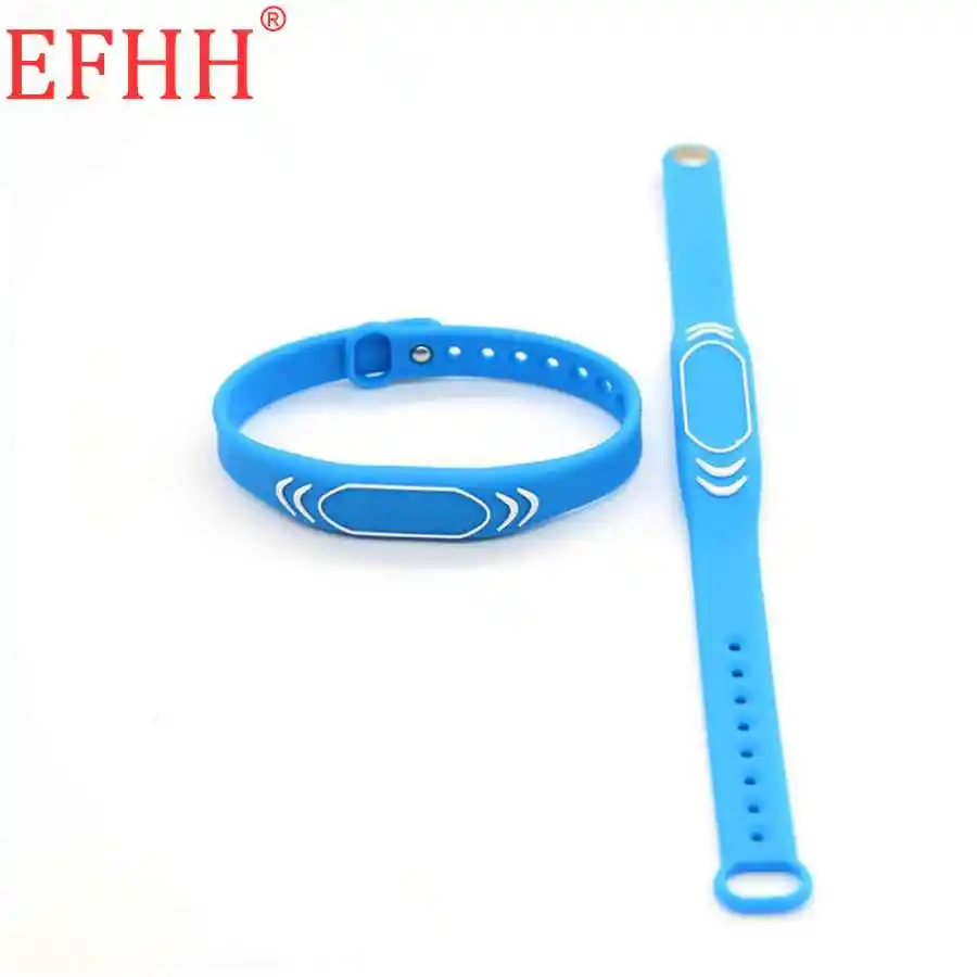 1pcs Wathet Blue 1 шт., 125 кГц EM4100 TK4100, только для чтения, RFID карта, кремнеземный браслет, брелок, водонепроницаемая карта контроля доступа, браслет на запястье - Цвет: 1pcs Wathet Blue