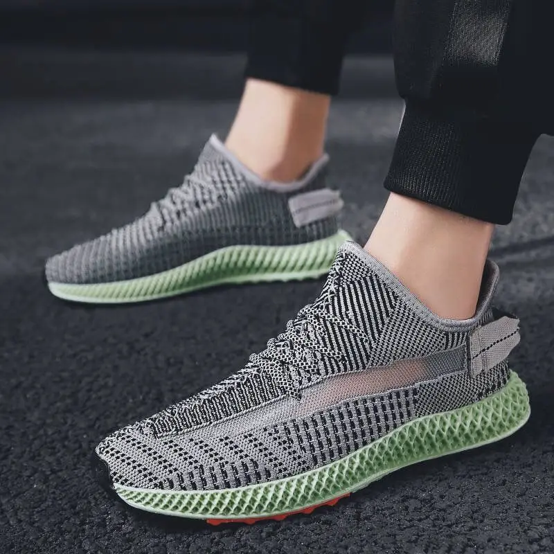 

2019 Summer New Style Fashion Breathable Athletic Shoes Trend Korean-style Punched Sheet Red Shoes MEN'S Casual Shoes