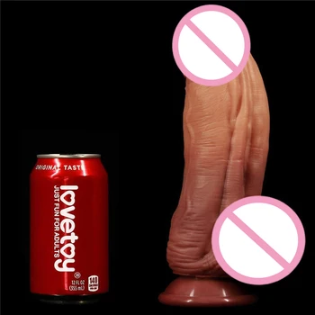 24.5*6.8CM Soft Super Giant Big Realistic Silicone Dildo Penis with Suction Cup Fake Dick Large Anal Dildos Sex Toys for Woman 6