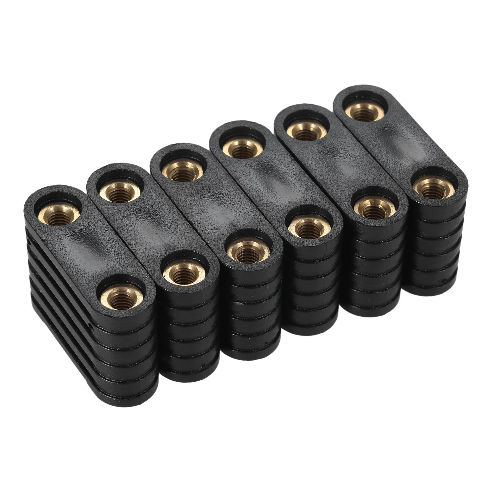 

6pcs Windsurfing SUP 2-Hole Footstrap Insert Black Plastic Surfboard Windsurf Board Footstrap Replacement Kit