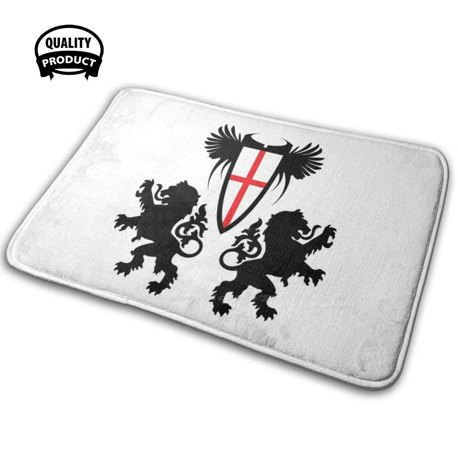 英語ライオンズ3dソフトノンスリップマット敷物カーペットクッション3スリーライオンズライオンイングランドサッカーfootieプライド世界ワールドカップサッカーのトロフィー Mat Aliexpress