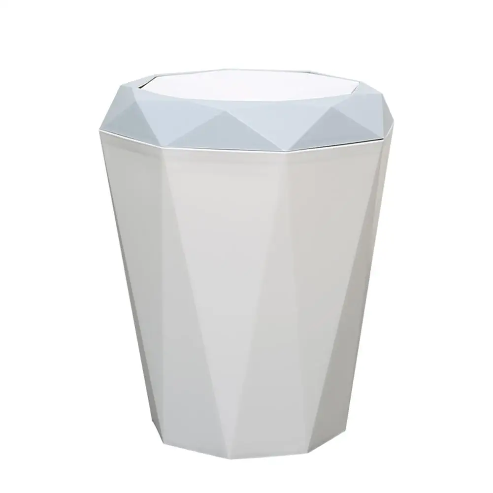 1 шт. в скандинавском стиле мусорный бак с клапаном, размеры s, m, l, инновационная мусорная корзина в форме бриллианта, кухонная, гостиная, ванная комната, домашняя офисная корзина для мусора