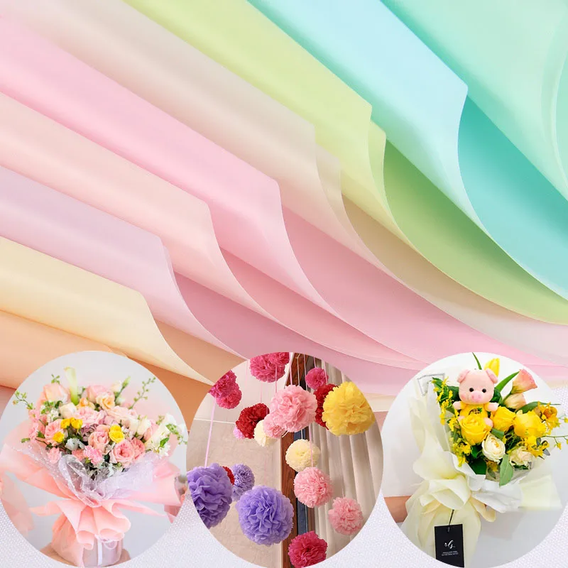 

10PCS/bag 50*65cm Tissue Paper DIY Handmade Craft Paper Flowers Gift Packing Wedding Festive & Party Home Decoration Supplies