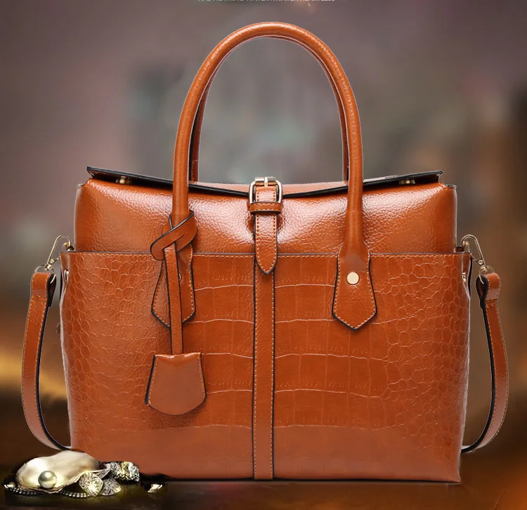 Green Red Fuax Crocodile Handbag Women Luxury Large Leather Handbags Alligator Crossbody Bag for Women Shoulder Office Tote Bag (1)