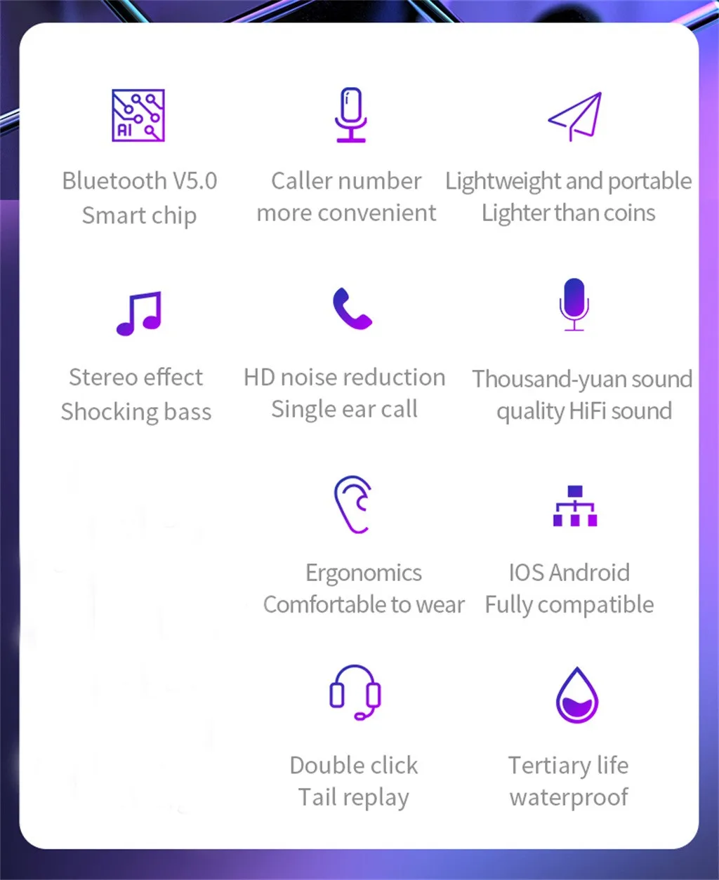 Mosunx, беспроводные Bluetooth наушники, Bluetooth 5,0, HIFI, супер бас звук, беспроводные умные наушники с контроллером и микрофоном