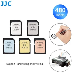 JJC – autocollant imprimable écrit à la main pour carte mémoire SD, étiquette autocollante pour clé USB SD/ CF CFexpress de Type B, 480 