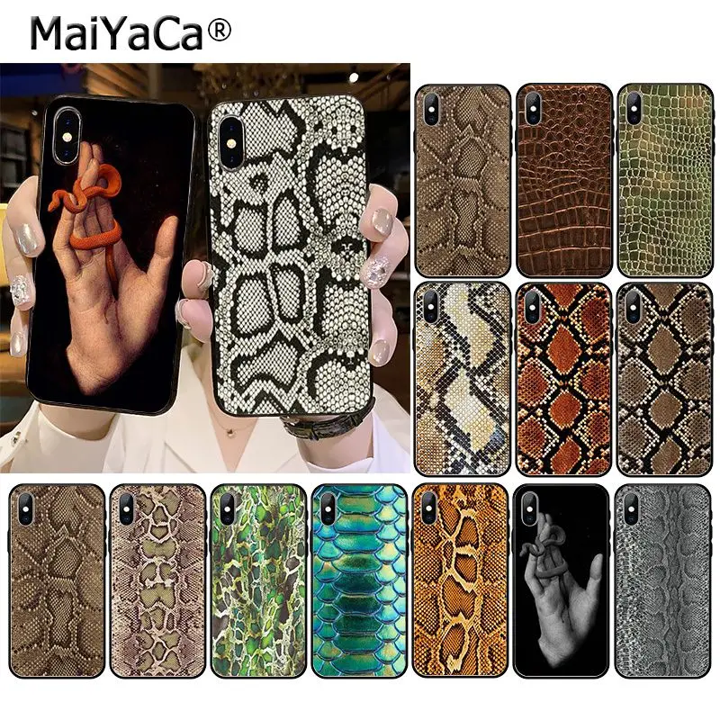 MaiYaCa, змеиная кожа, аксессуары для телефона, чехол для iPhone 11 Pro XS MAX XS XR 8 7 6 Plus 5 5S SE