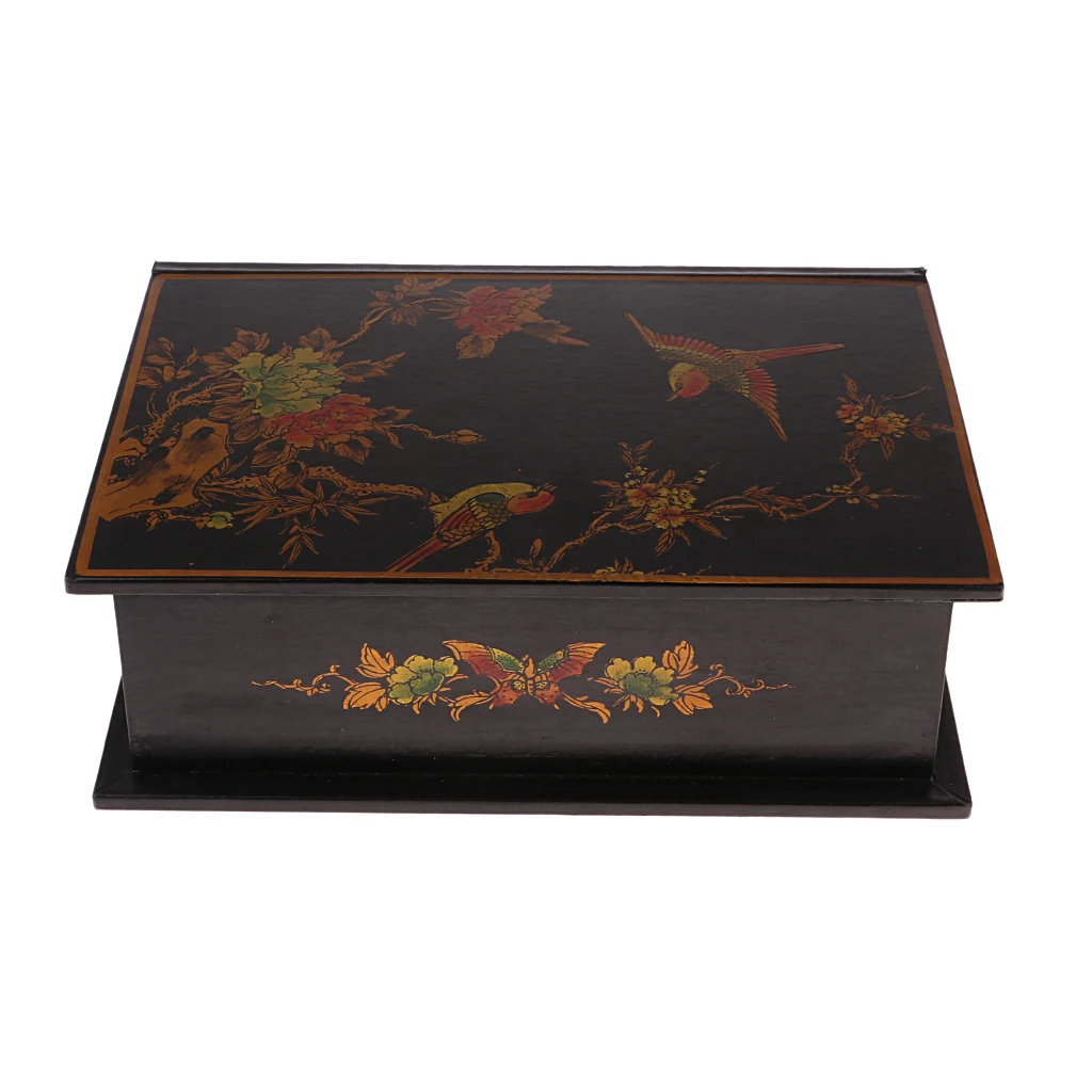 Antique Wooden Treasure Box - Chinese Keepsake Boxes, Vintage Storage Trunk, Decorative Chest Organizer Home Decor