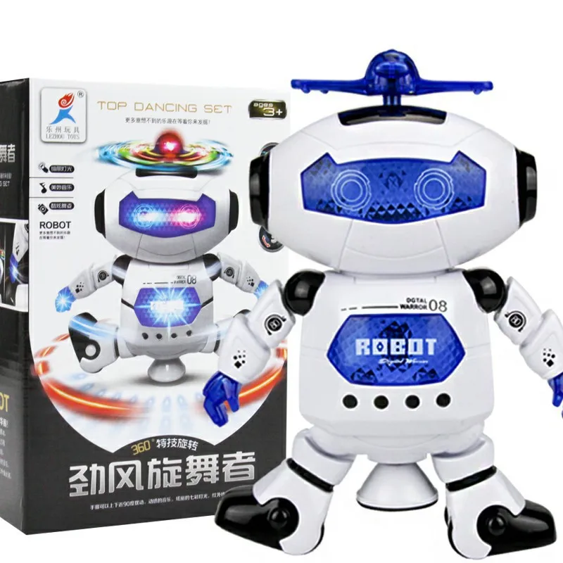 New Style Space Dancing Electric Robot 360-Degree Rotating Light And Sound Infrared Toy Supply of Goods Wholesale