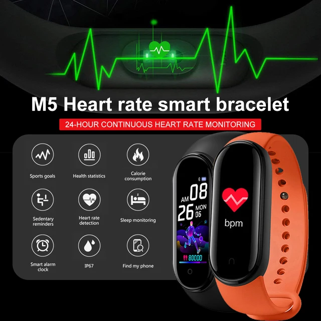 New Product M5 Smart Watch Men Digital Wristwatches Heart Rate Blood Pressure Monitor Sport Health Fitness Tracker Bracelet 5