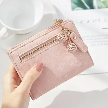 

Wallet Female Short Student 2020 Small Fresh Multi-function Folding Tassel Pendant Wallet Zero Wallet