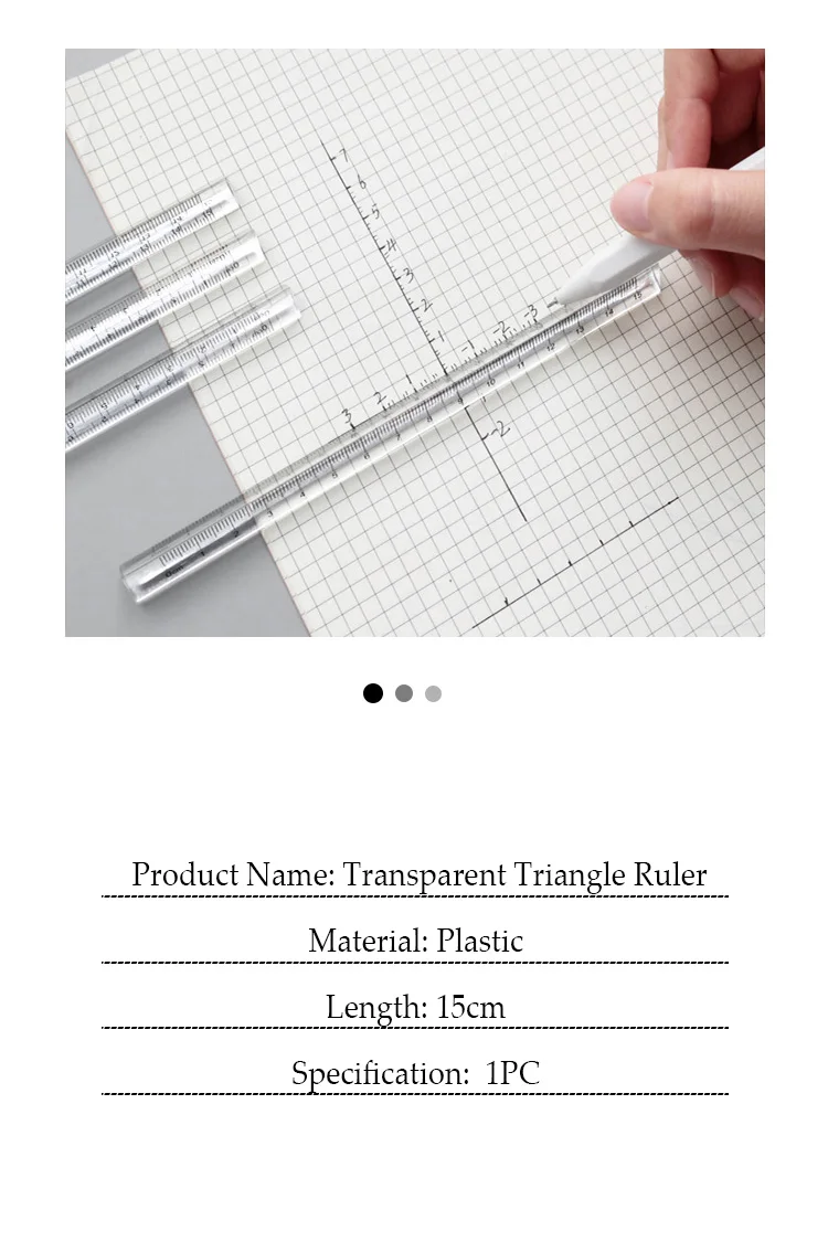 1PC Transparent Triangle Ruler Stationery School Supplies 2 H3d7c43b7d9fa410fa8d67903f078a355X