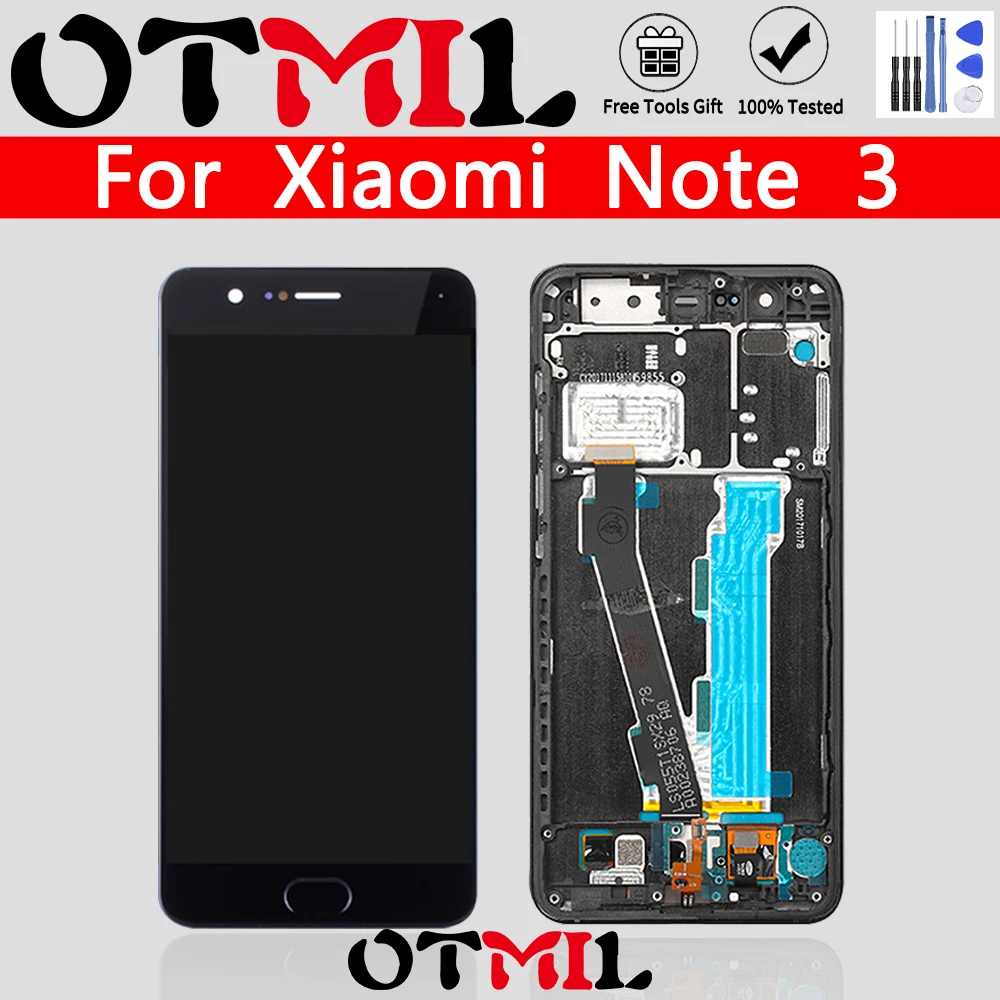 

5.5" Original LCD For XIAOMI Mi Note3 LCD Touch Screen with Frame Fingerprint Sensor Replacement For XIAOMI Mi Note 3 Display