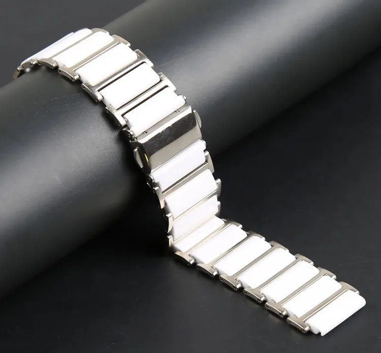 Керамические стальные часы ремешок на шею часы ремешок для мужчин и женщин черный белый керамический браслет аксессуары для часов