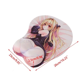 

4 Styles Cartoon Anime 3D Mouse Pad Hips Chest Creative Design Silicone Mouse Pad Creative Wrist Rest Support Drop Shipping